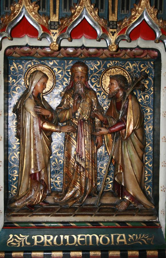 The Betrothal of Mary and Joseph in the retable of the former High Altar at St Marie's